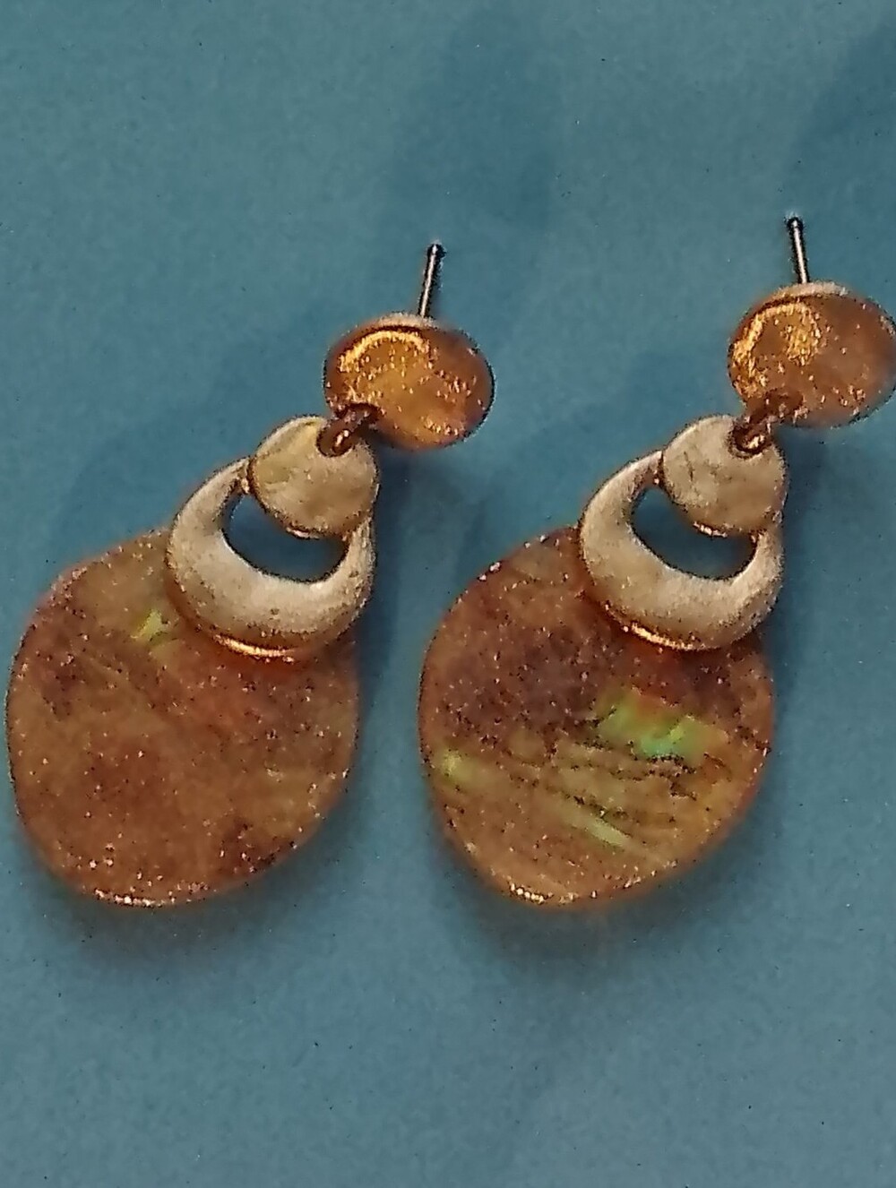Silver Tone Brown Dangle Earrings - Women Jewelry